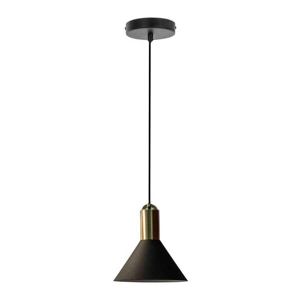 Pendelleuchte in Schwarz und Messingfarben modern