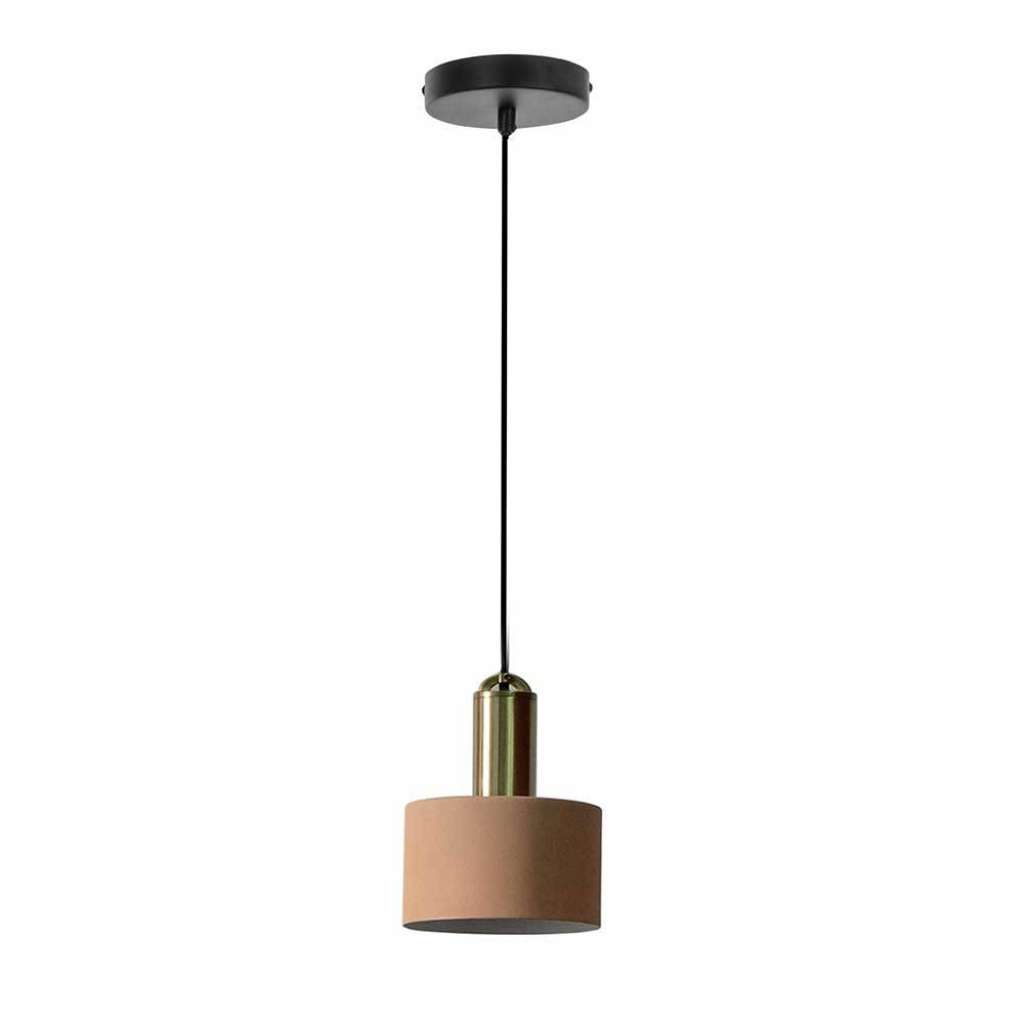 Pendelleuchte in Rosa und Messingfarben Skandi Design