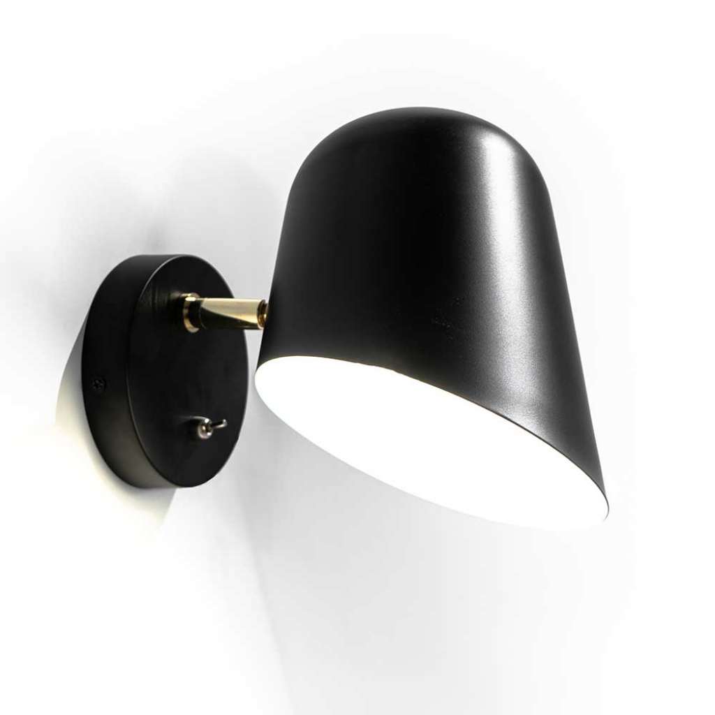 Wandleuchte aus Metall Schwarz