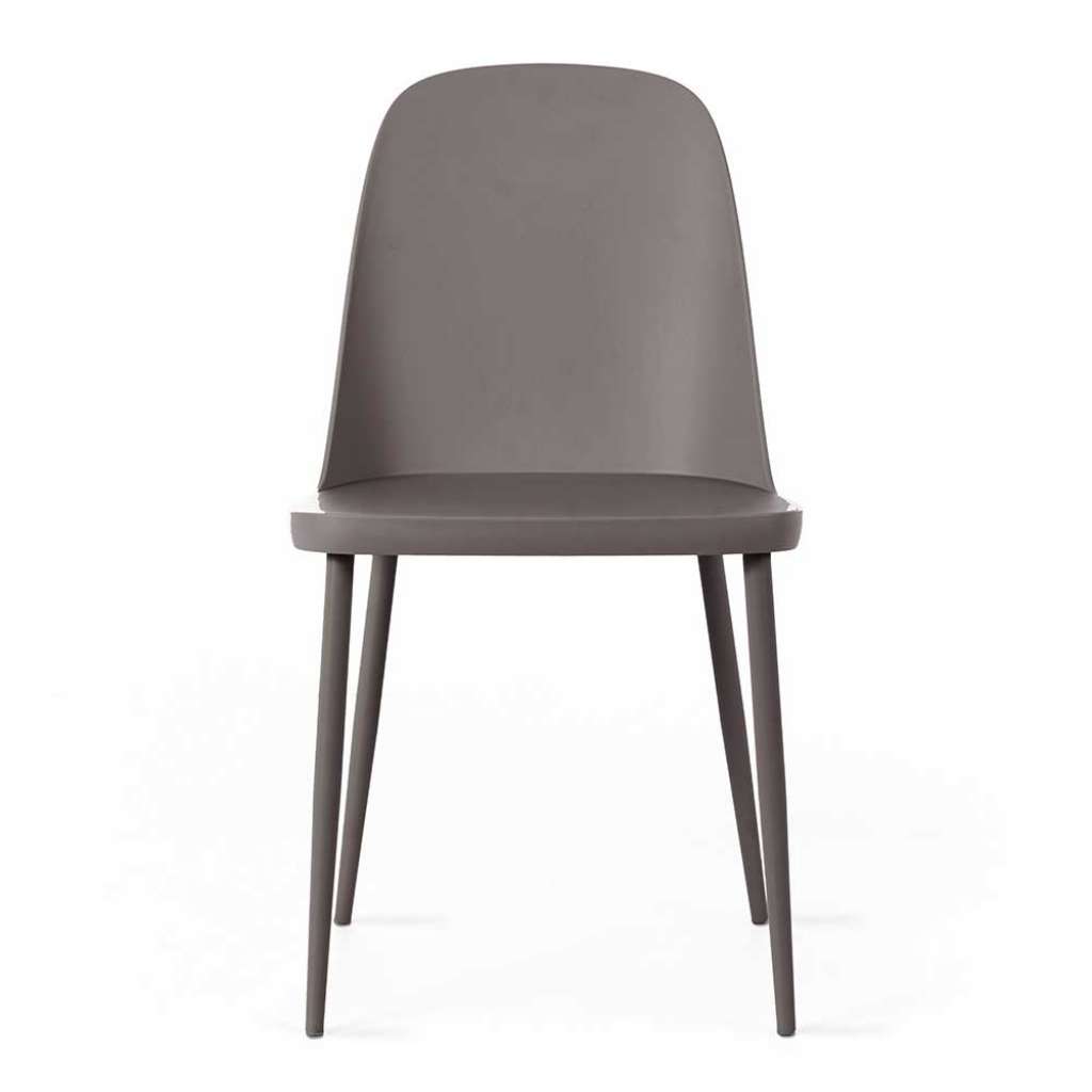 Küchenstühle aus Kunststoff und Metall Grau (4er Set)