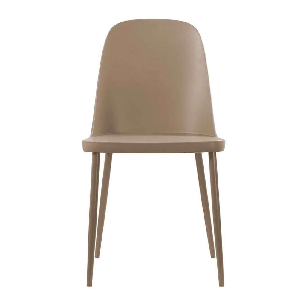 Küchenstühle aus Kunststoff und Metall Taupe (4er Set)
