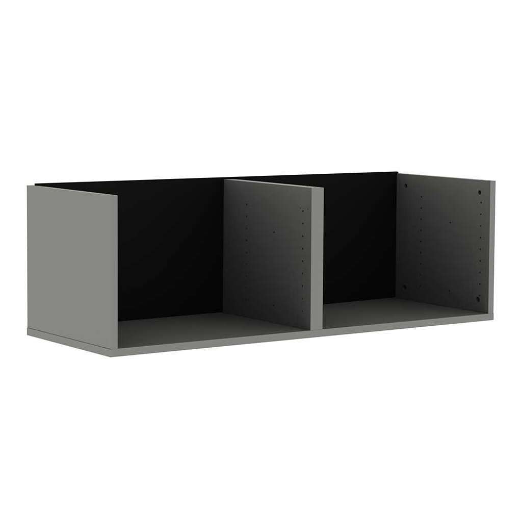 Wandhängeregal in Grau und Schwarz 120 cm breit