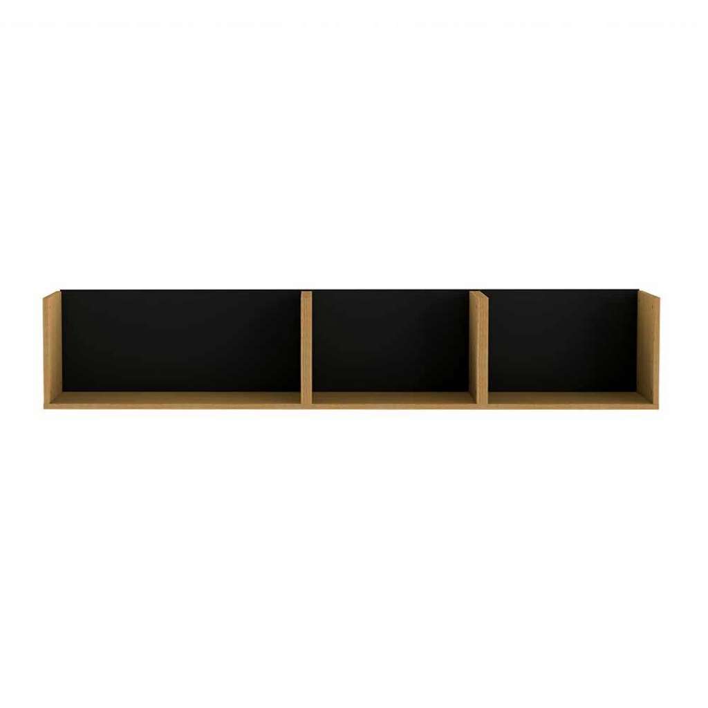 Breites Hängeregal mit Rückwand Skandi Design
