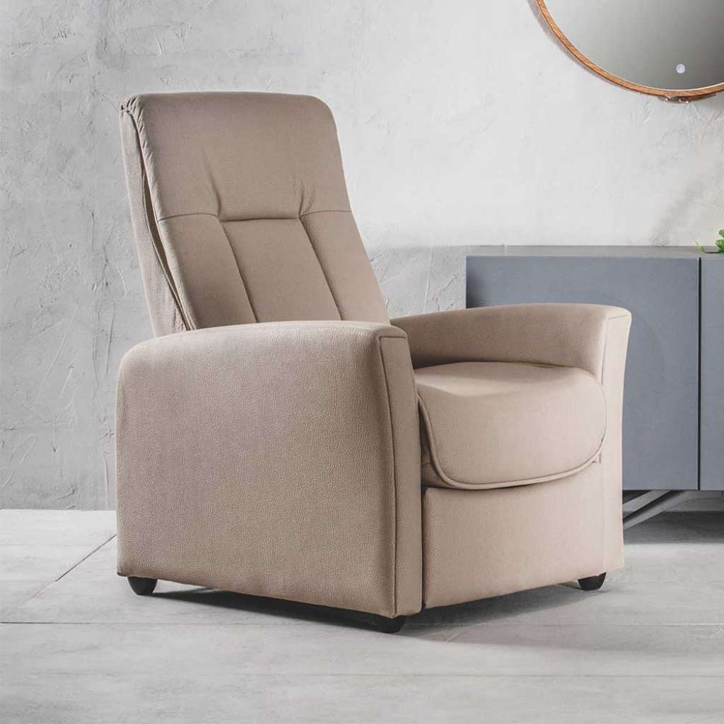 Relaxsessel in Beigegrau Microfaser