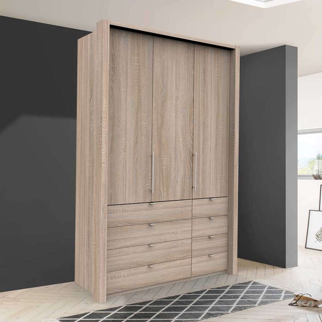 Jugendkleiderschrank mit viel Stauraum Eiche Sägerau