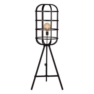 Schwarze Stehlampe im Industry und Loft Stil 145 cm hoch