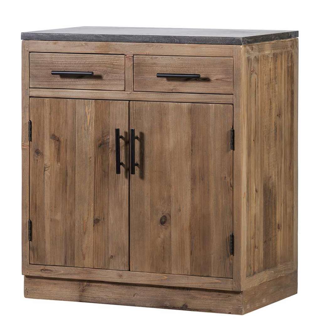 2 türiger Küchenunterschrank mit zwei Schubladen Vintage Look