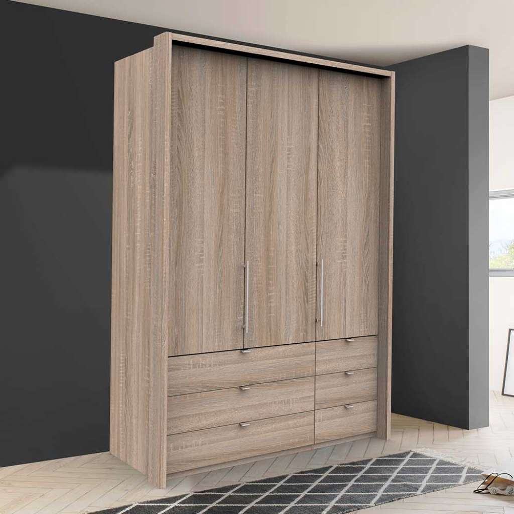 Moderner Jugendkleiderschrank 2 türig Eiche Sägerau