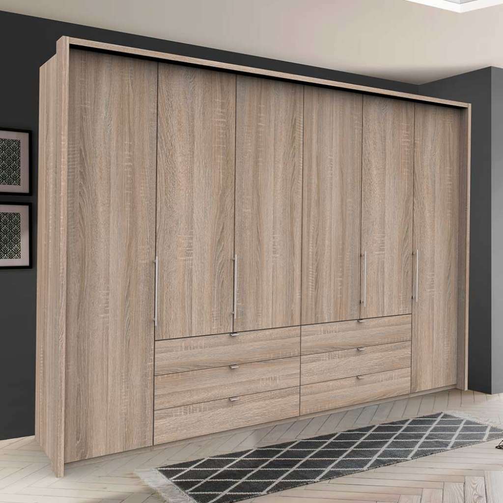 Großraum Kleiderschrank in Eiche Sägerau Falttüren
