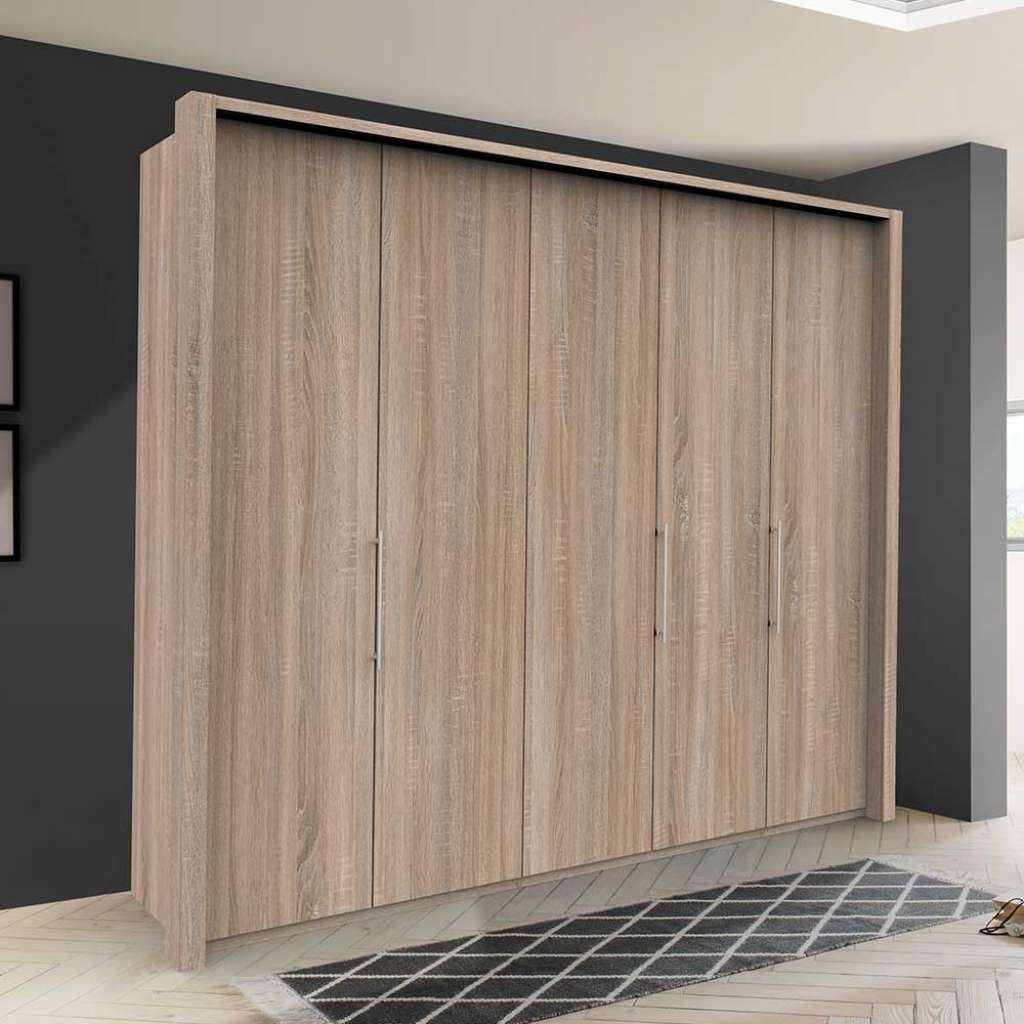 Schlafzimmerkleiderschrank in Eiche Sägerau Falttüren