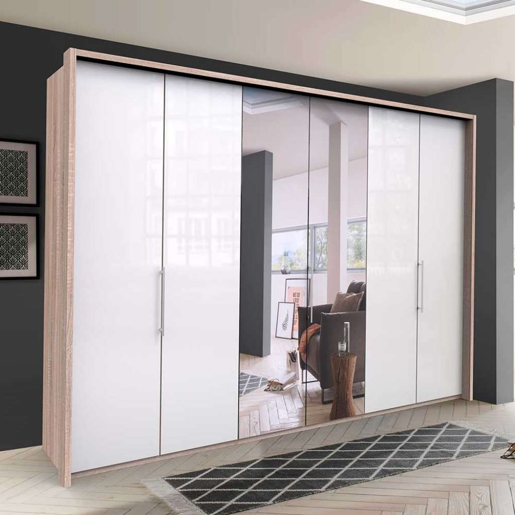 Spiegel Schlafzimmerkleiderschrank mit drei Falttüren modern