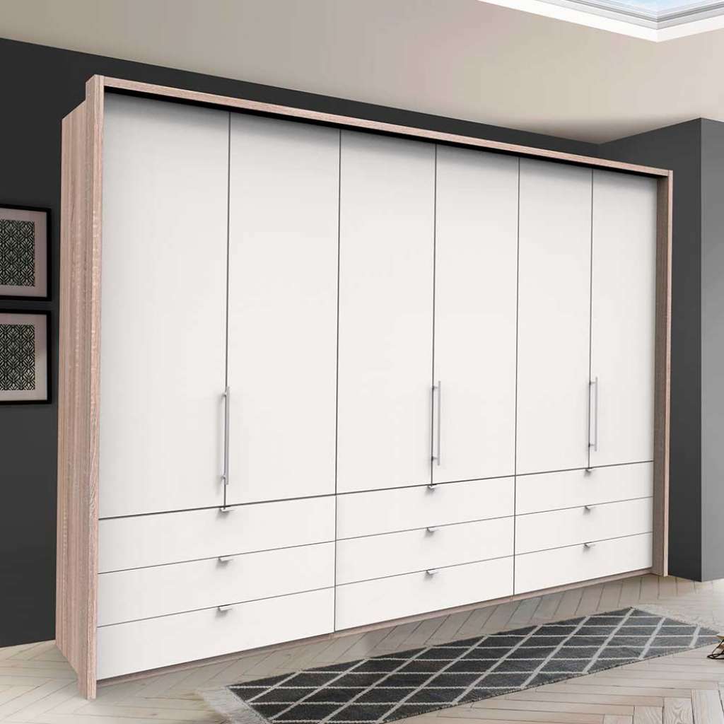 Schlafzimmerschrank mit Falttüren und Schubladen Made in Germany
