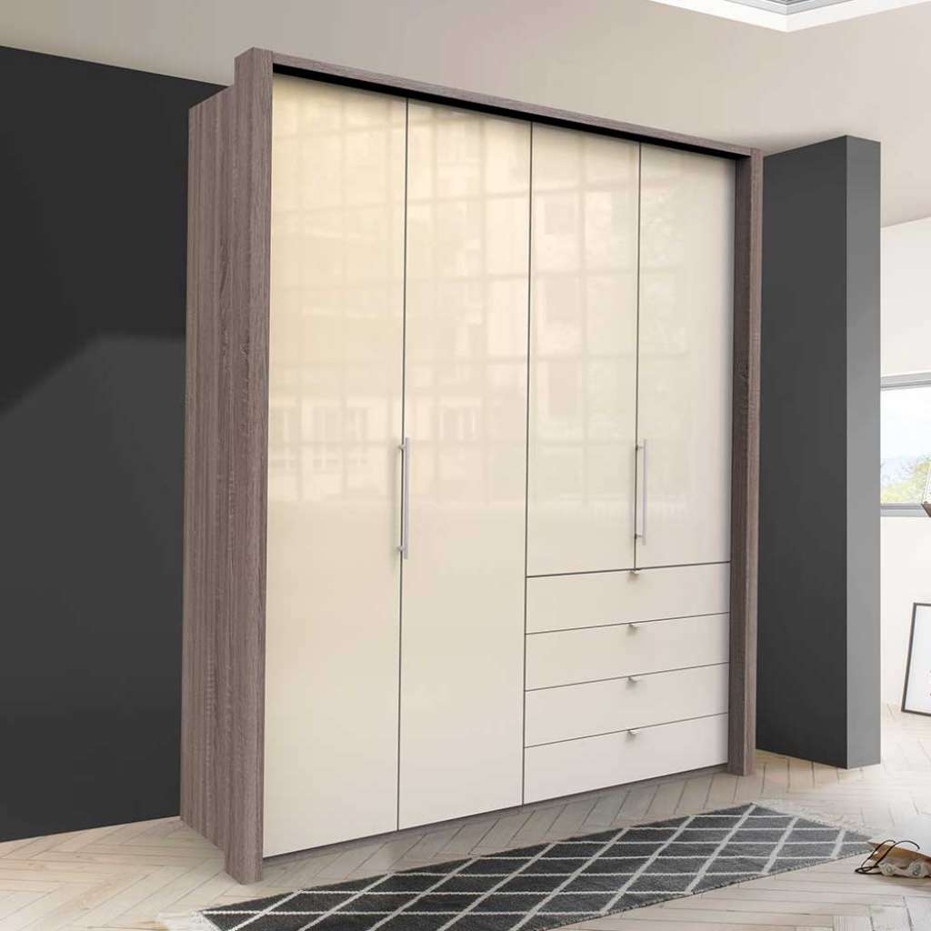 Jugend Kleiderschrank mit Falttüren und Schubladen modern