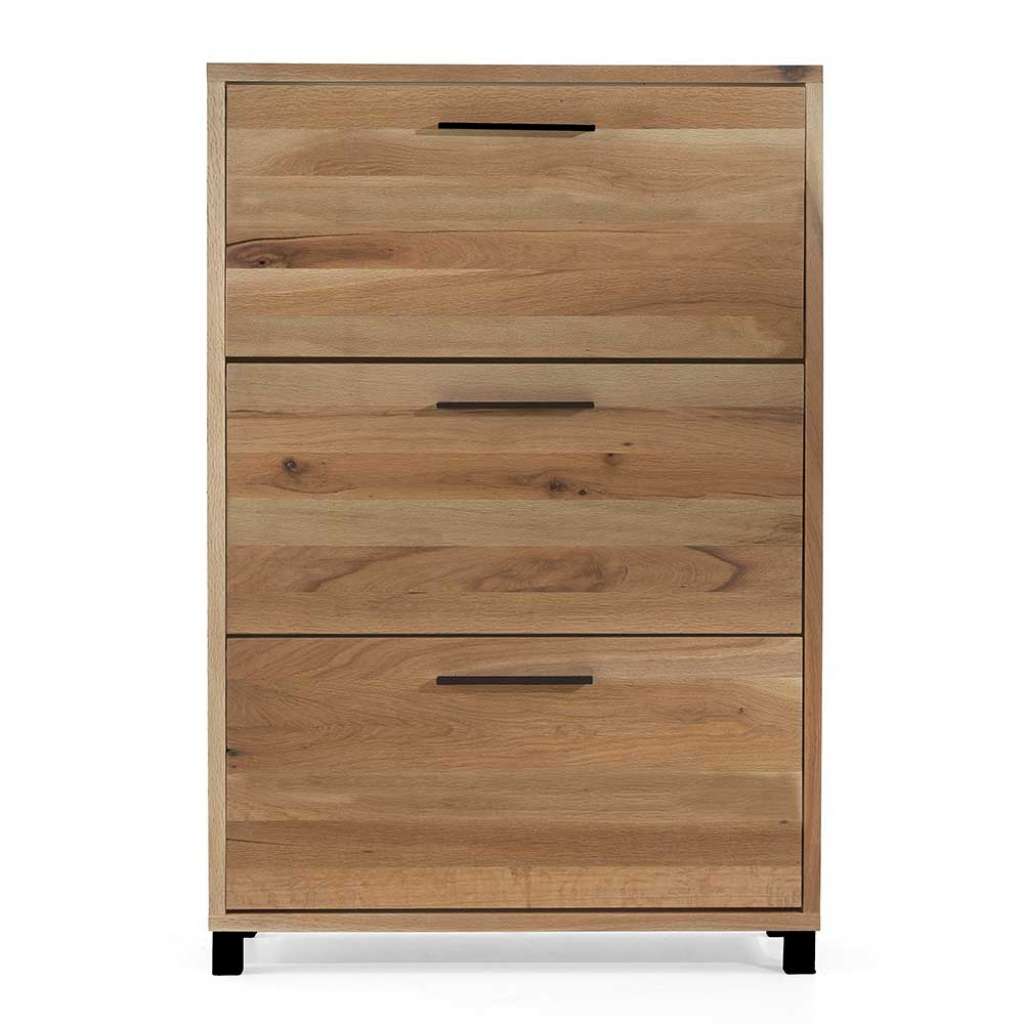 Schuhklappenschrank aus Eiche Massivholz geölt