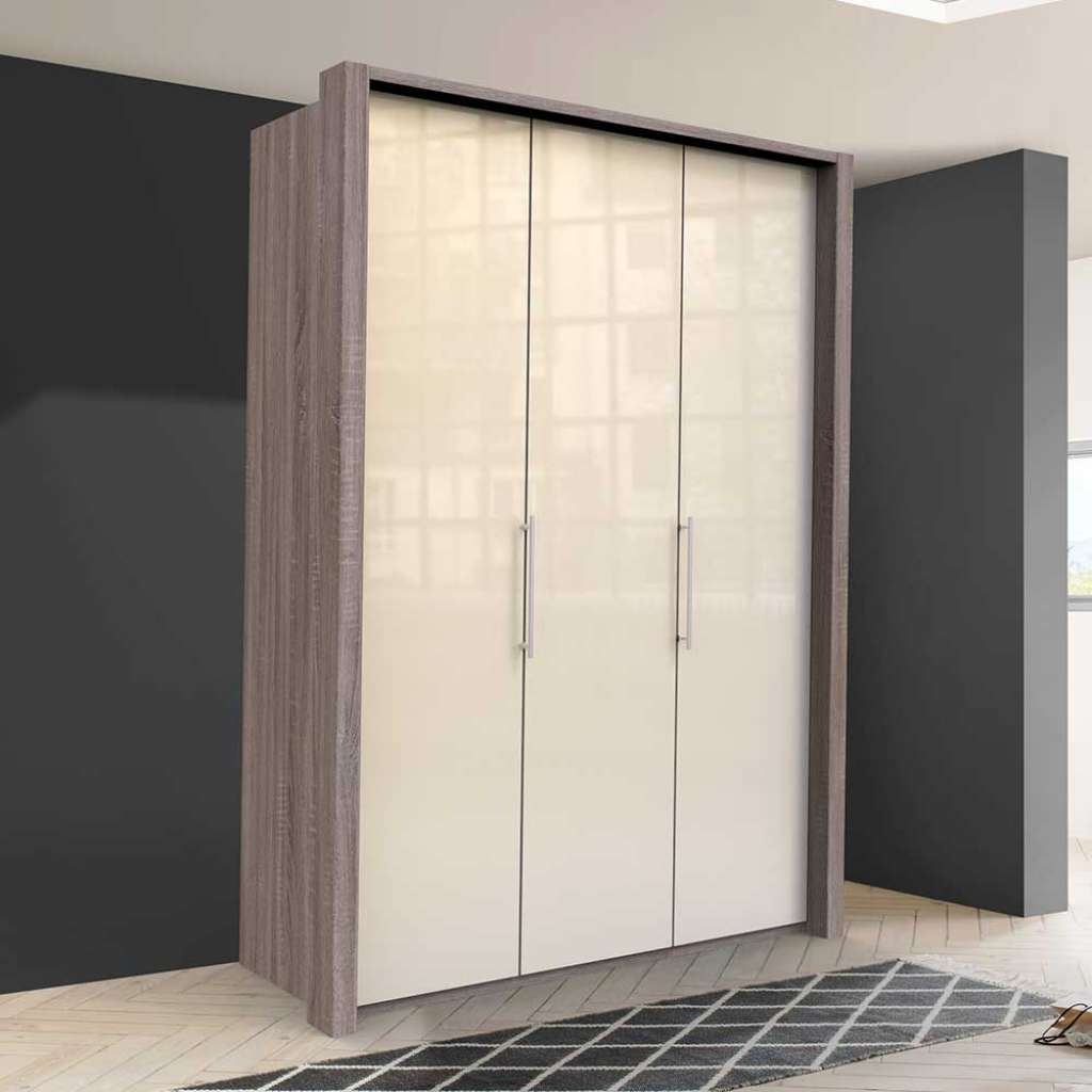 Moderner Kleiderschrank 2 türig glasbeschichtet