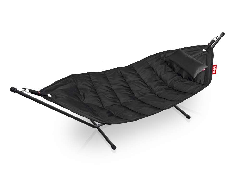 fatboy - Headdemock Hängematte inklusive Gestell & Nackenkissen - black