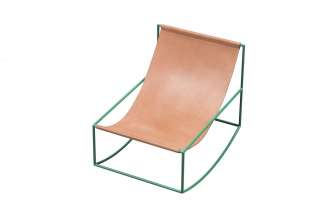 valerie_objects - Rocking Chair - green leather