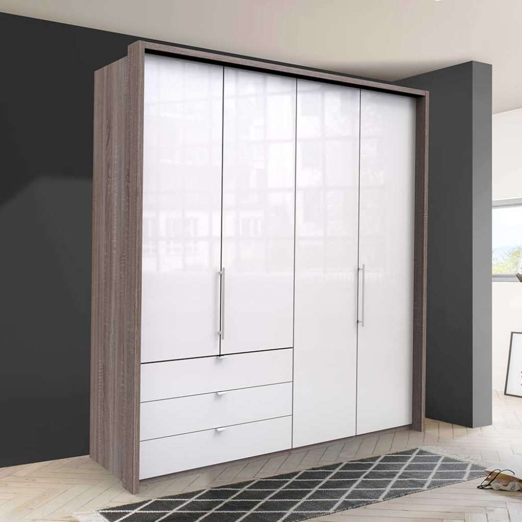Falttüren Ankleideschrank mit drei Schubladen modern