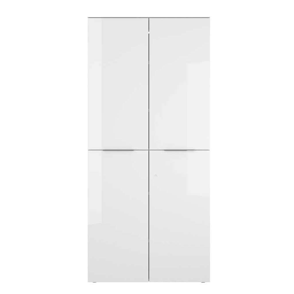 Aktenordnerschrank in Weiß glasbeschichtet