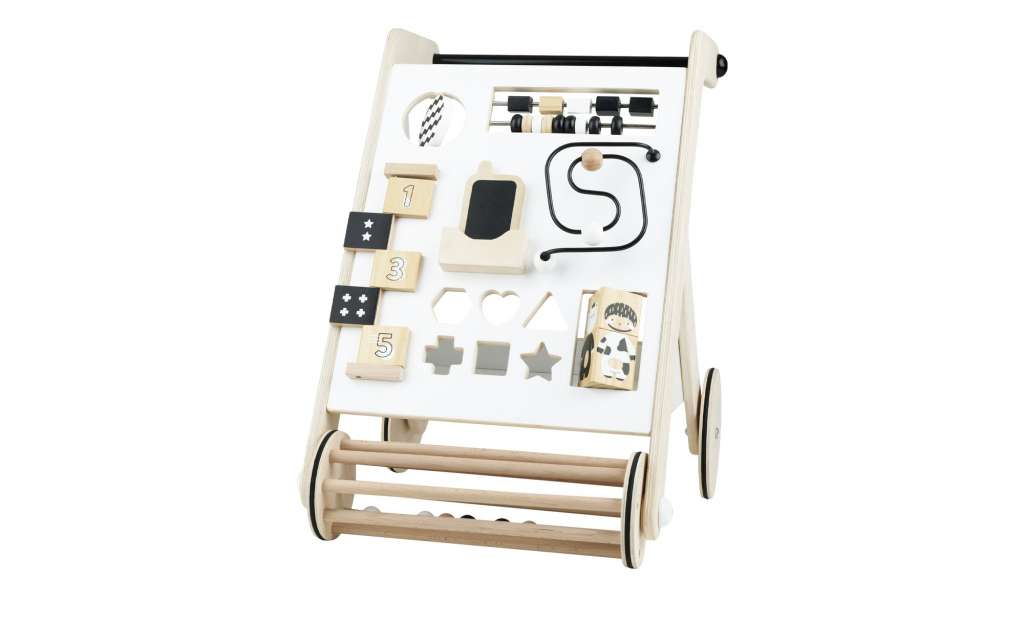 Lauflernwagen  Black & White ¦ weiß ¦ Holz, Rollen mit rutschfester Gummibereifung Baby > Spielen > Lernspielzeug - Höffner