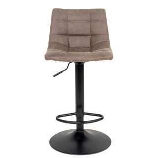 Barstühle in Hellbraun und Schwarz höhenverstellbar (2er Set)