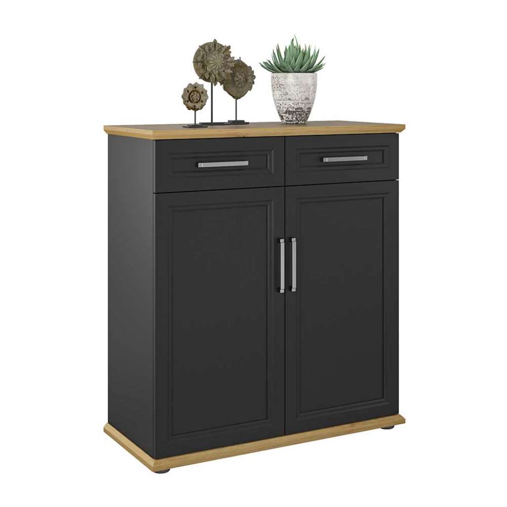 Landhaus Aktenordnerschrank in Anthrazit Asteichefarben