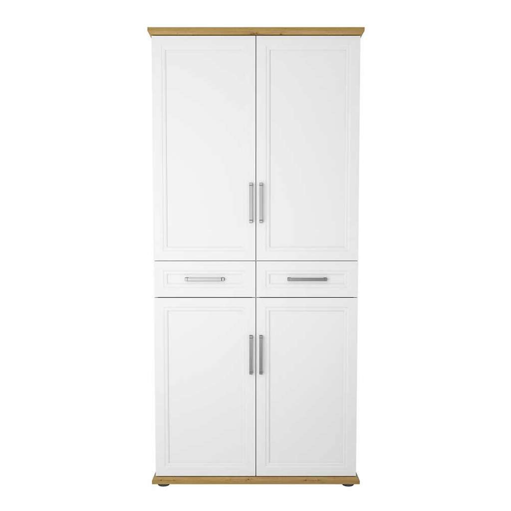 Landhaus Büroschrank in Weiß Asteichefarben