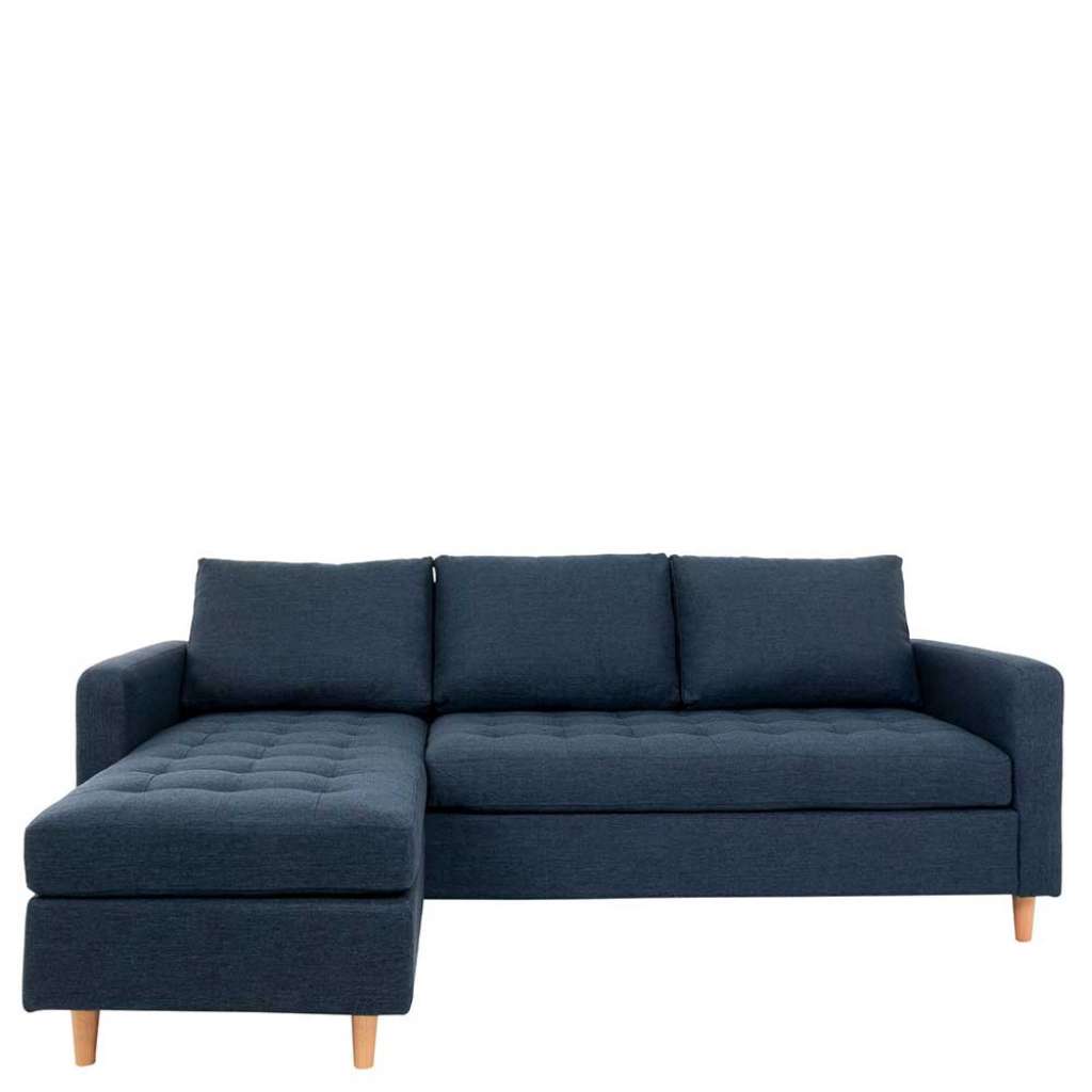 Sofaecke im Skandi Design Dunkelblau und Buchefarben