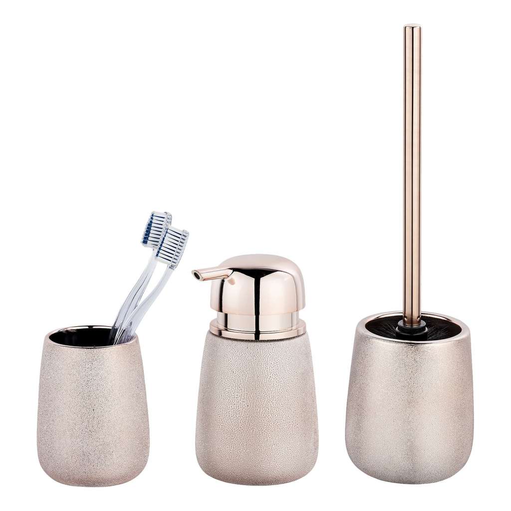 home24 Bad-Accessoire-Set Glimma (3-teilig)