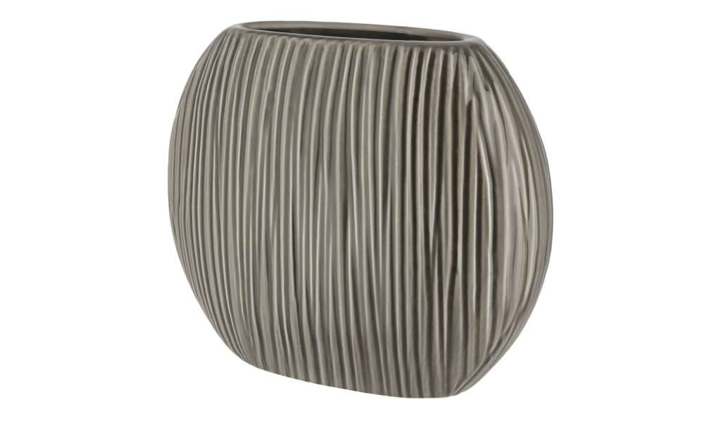 Vase ¦ grau ¦ Keramik Dekoration > Vasen - Höffner
