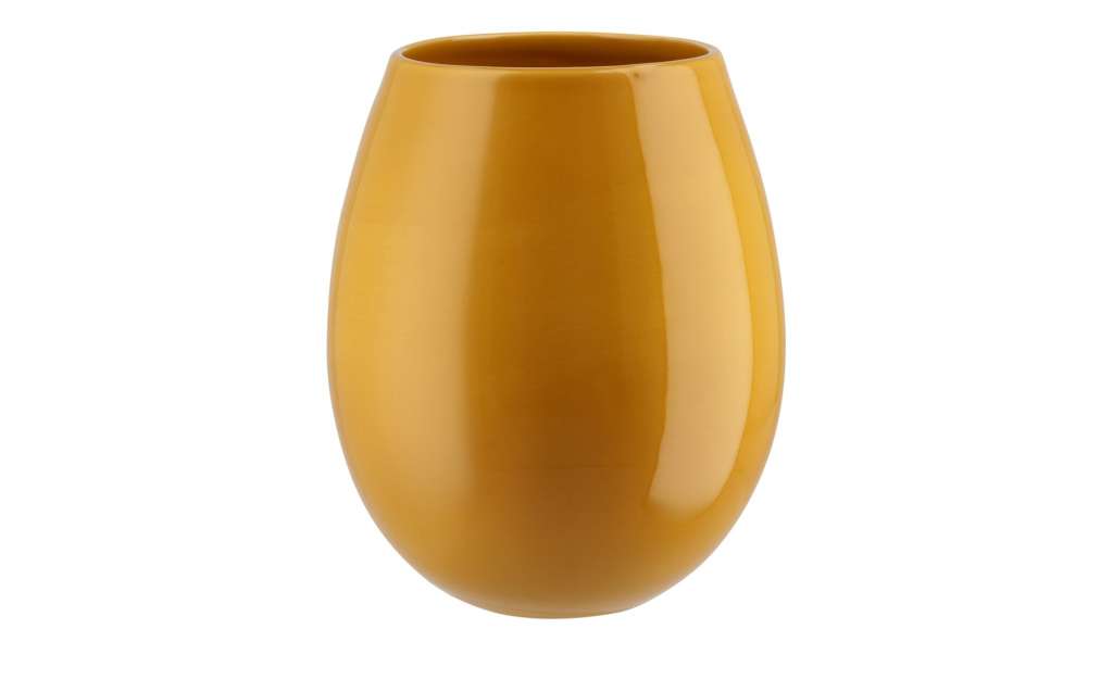 Vase ¦ gelb ¦ Keramik Ø: 14 Dekoration > Vasen - Höffner