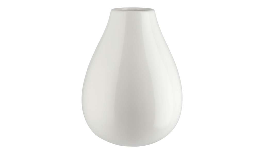 Vase ¦ weiß ¦ Keramik Ø: 18 Dekoration > Vasen - Höffner