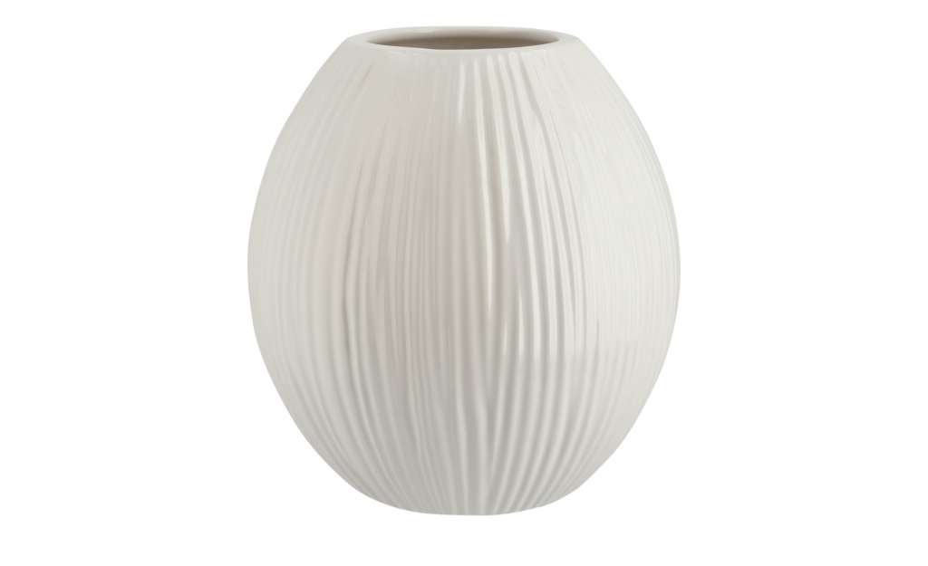 Vase ¦ weiß ¦ Keramik Ø: 16 Dekoration > Vasen - Höffner