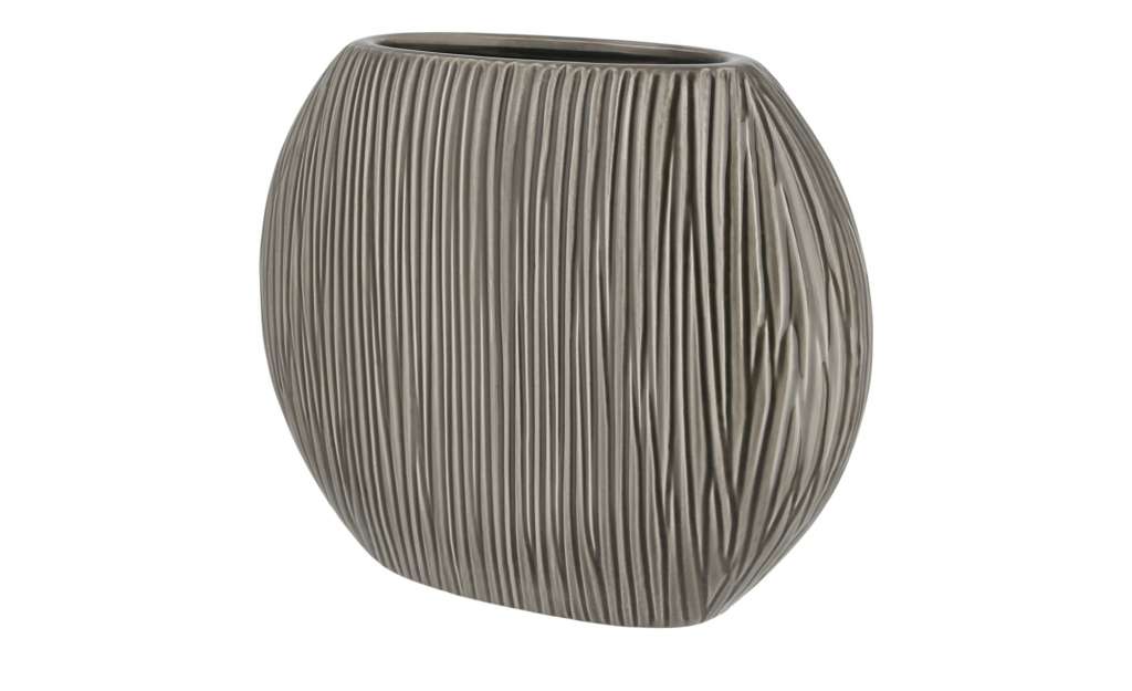 Vase ¦ grau ¦ Keramik Dekoration > Vasen - Höffner