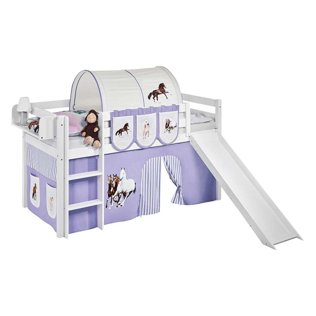 home24 Spielbett JELLE Pferde Lila