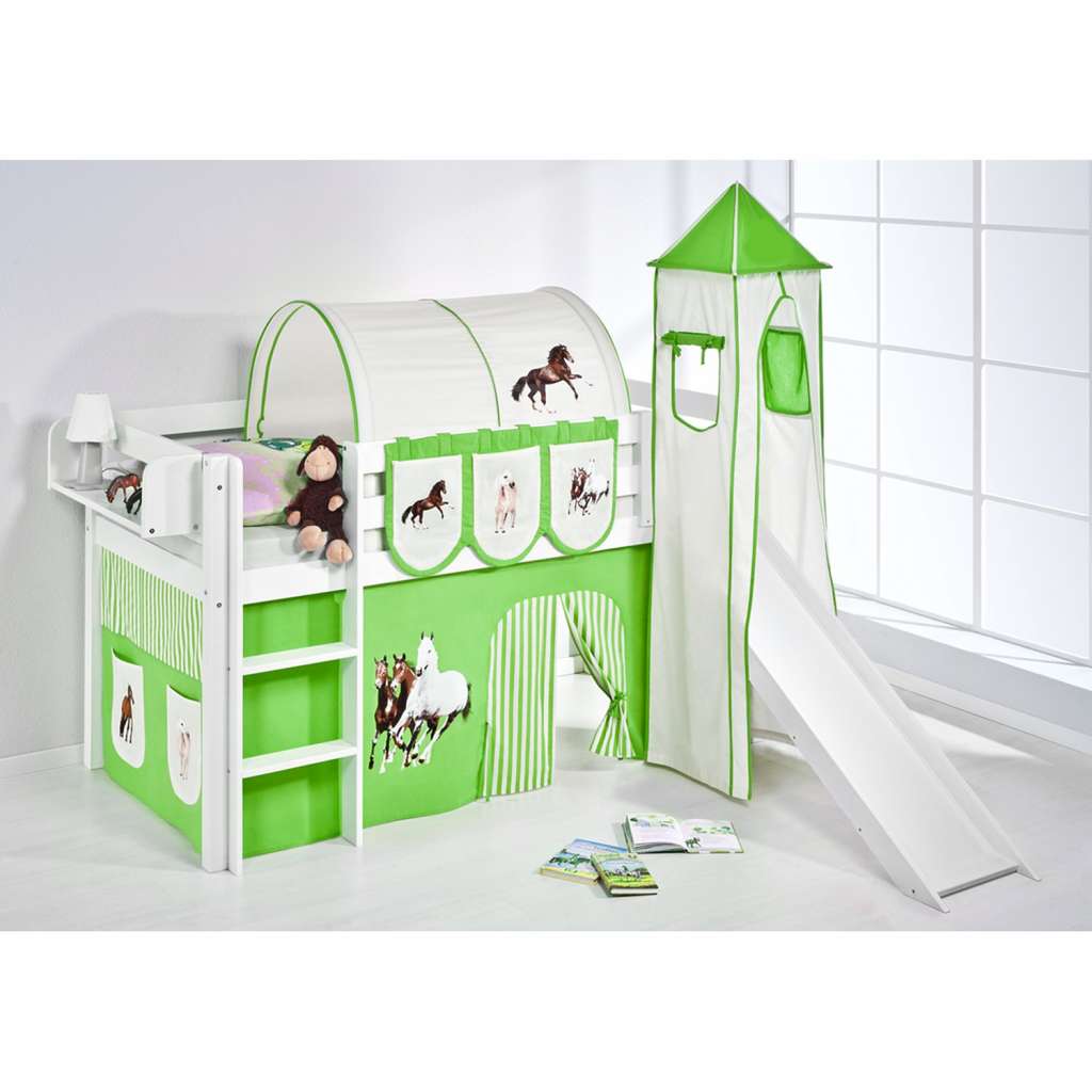 home24 Spielbett JELLE Pferde Grün