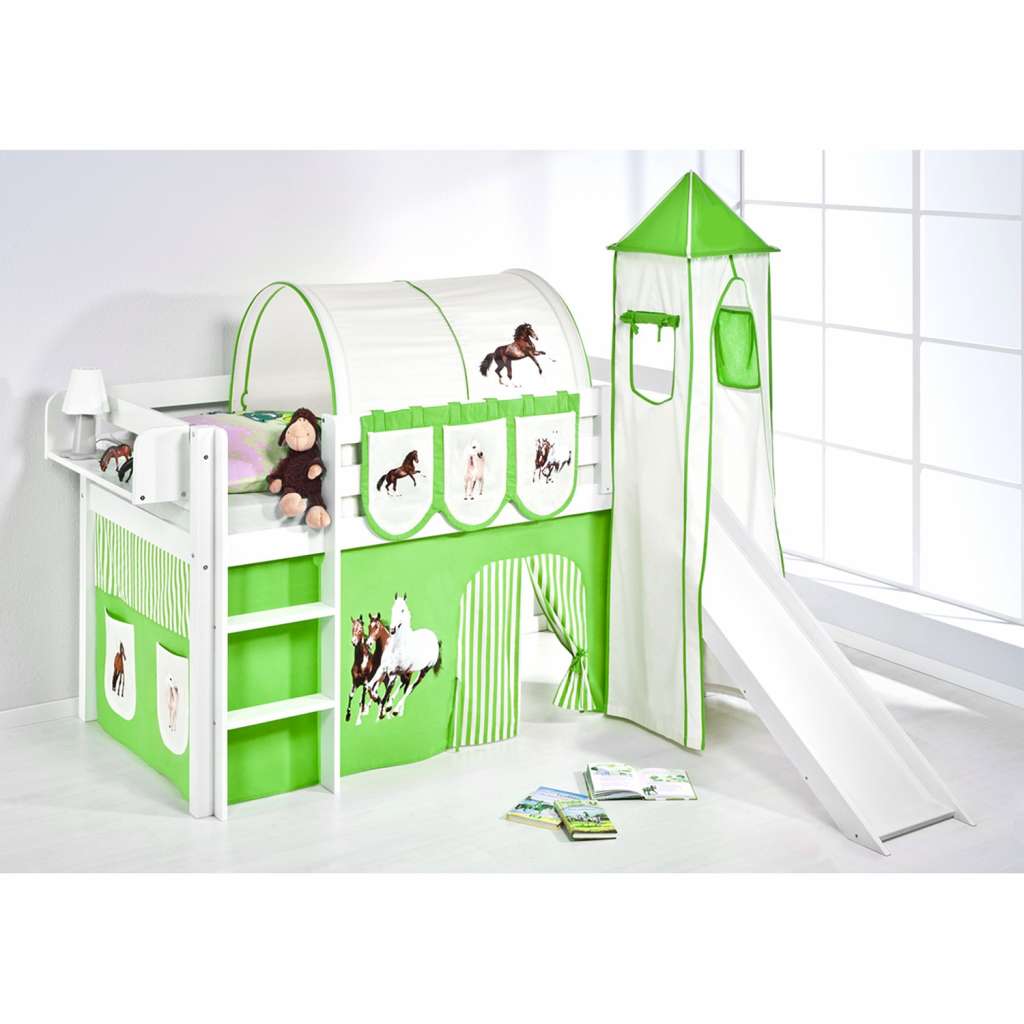 home24 Spielbett JELLE Pferde Grün
