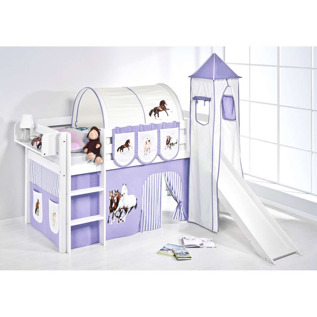 home24 Spielbett JELLE Pferde Lila