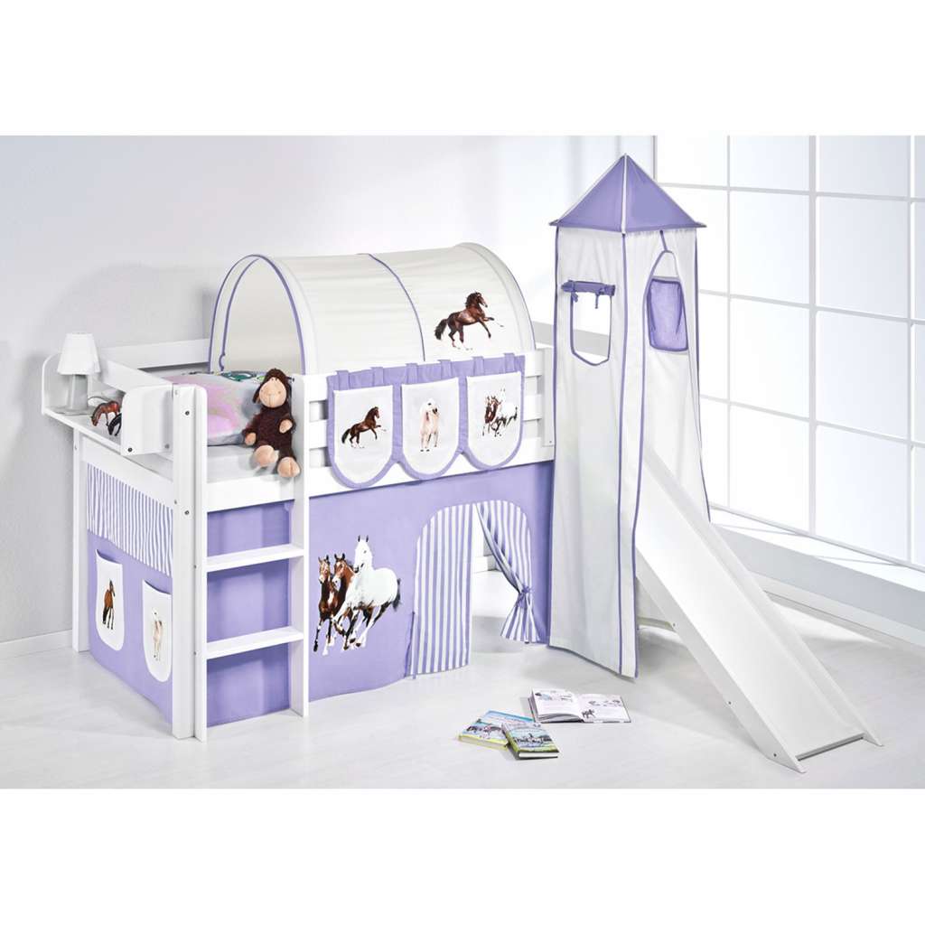 home24 Spielbett JELLE Pferde Lila