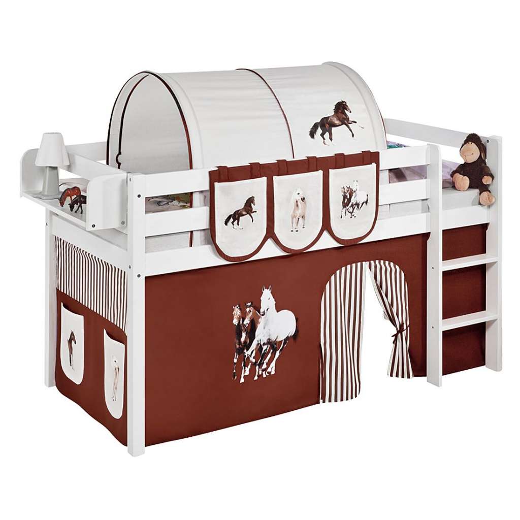 home24 Spielbett JELLE Pferde Braun
