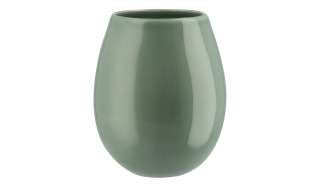 Vase ¦ grün ¦ Keramik Ø: 14 Dekoration > Vasen - Höffner