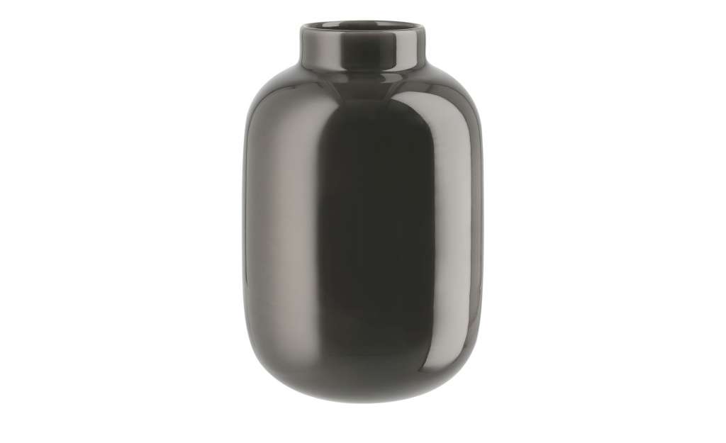 Vase ¦ grau ¦ Keramik Ø: 16 Dekoration > Vasen - Höffner