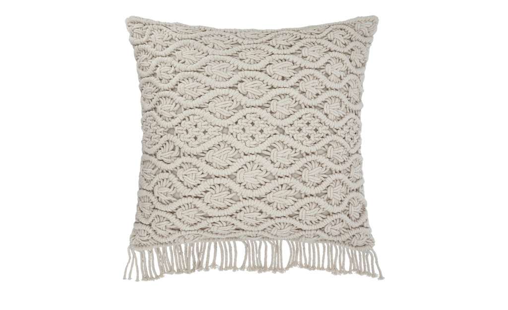 HOME STORY Kissen  Macrameoptik ¦ beige ¦ 100% Polyesterfüllung Heimtextilien > Kissen > Dekokissen - Höffner