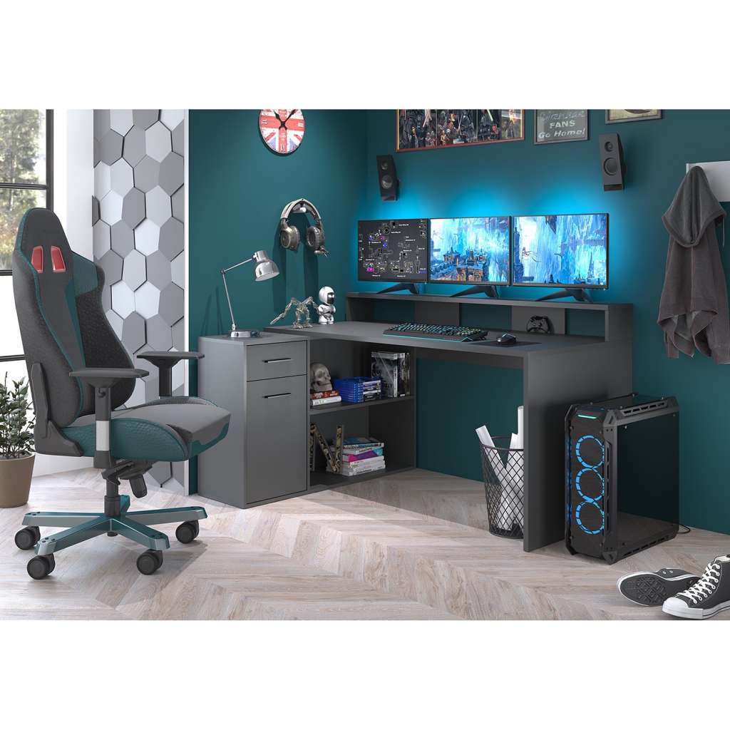 home24 Eckschreibtisch Gamer