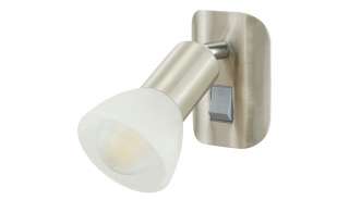 Steckerleuchte, 1-flammig, Nickel-matt/ Alabaster Gals ¦ silber Lampen & Leuchten > Innenleuchten > Wandleuchten - Höffner