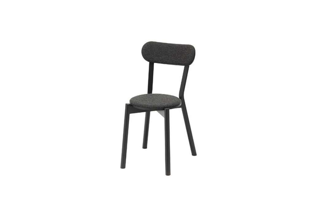 Karimoku - Castor Stuhl gepolstert - Eiche schwarz - indoor