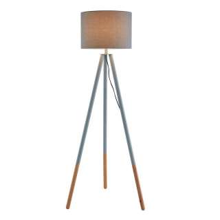 Stehlampe in Grau und Eichefarben Skandi Look