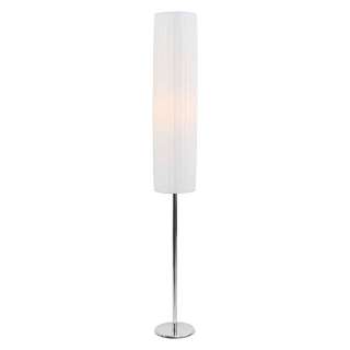 Stehlampe in Weiß Latex und Edelstahl