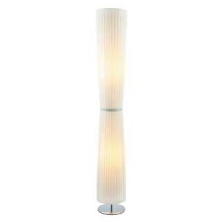 Stehlampe in Weiß und Silberfarben modern