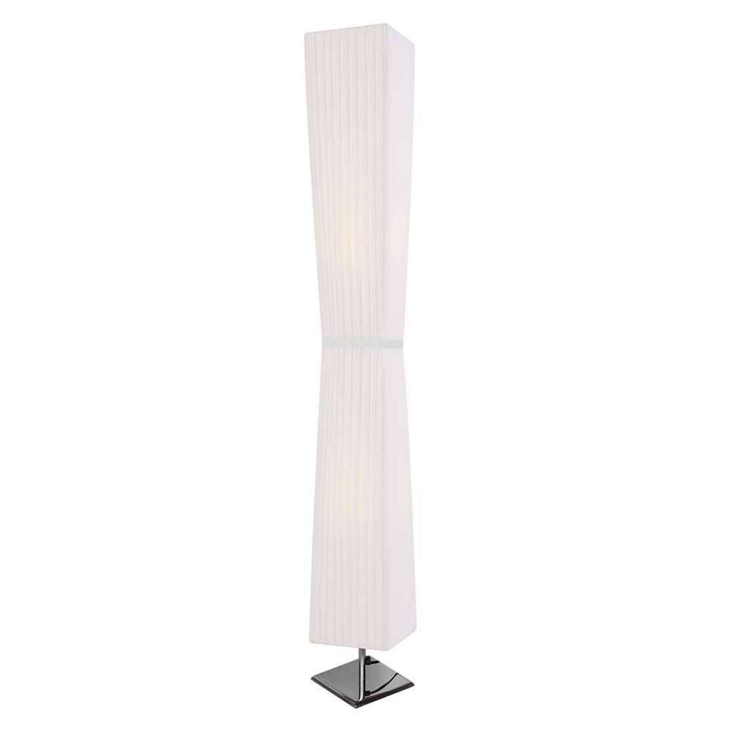 Weiße Stehlampe aus Latex und Edelstahl modern